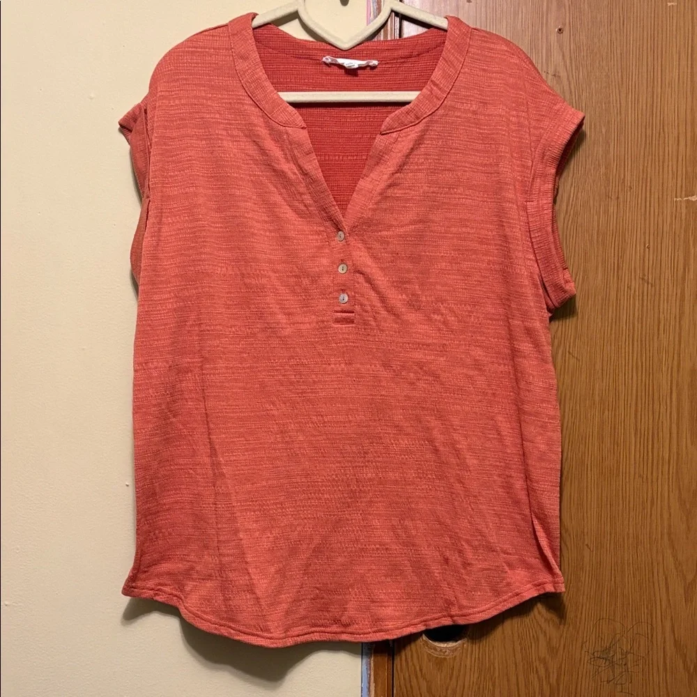 Jane and Delancey Coral Blouse - Picture 1 of 8